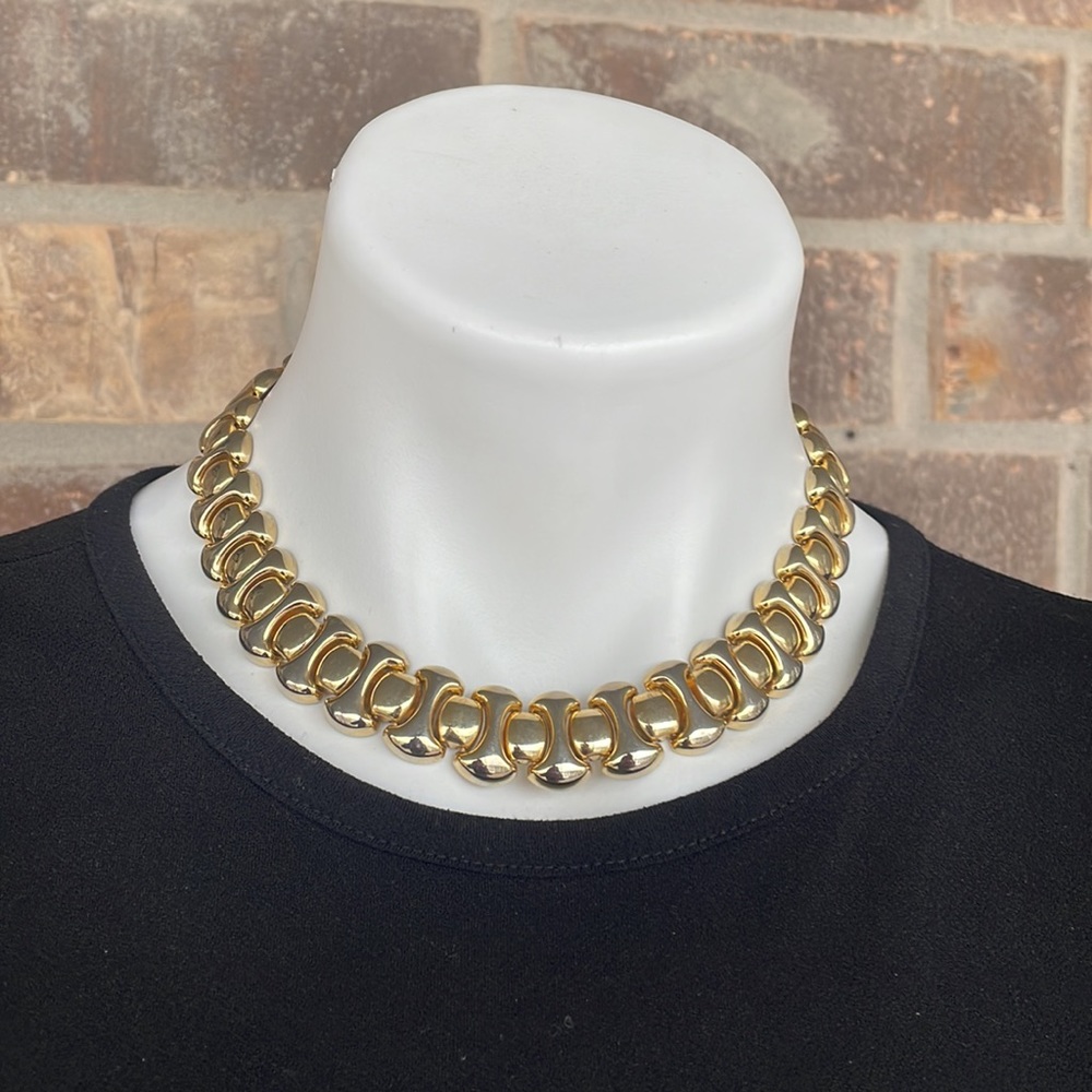Vintage Gold Tone Choker Necklace